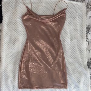 Small, Shimmery Copper Dress